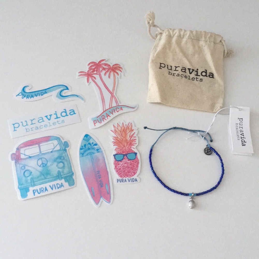 Puravida bracelet and stickers
